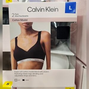 Calvin Klein Women’s Balance Wirefree Bra, 2-pack SIZE L